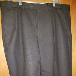 🙂Ralph Lauren Men's 36 x 29 Black Wool Pants Pleated & Cuffed